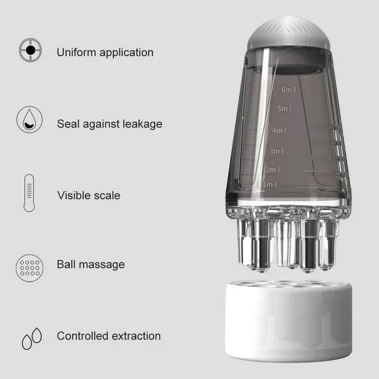 hair applicater for scalp maassaging