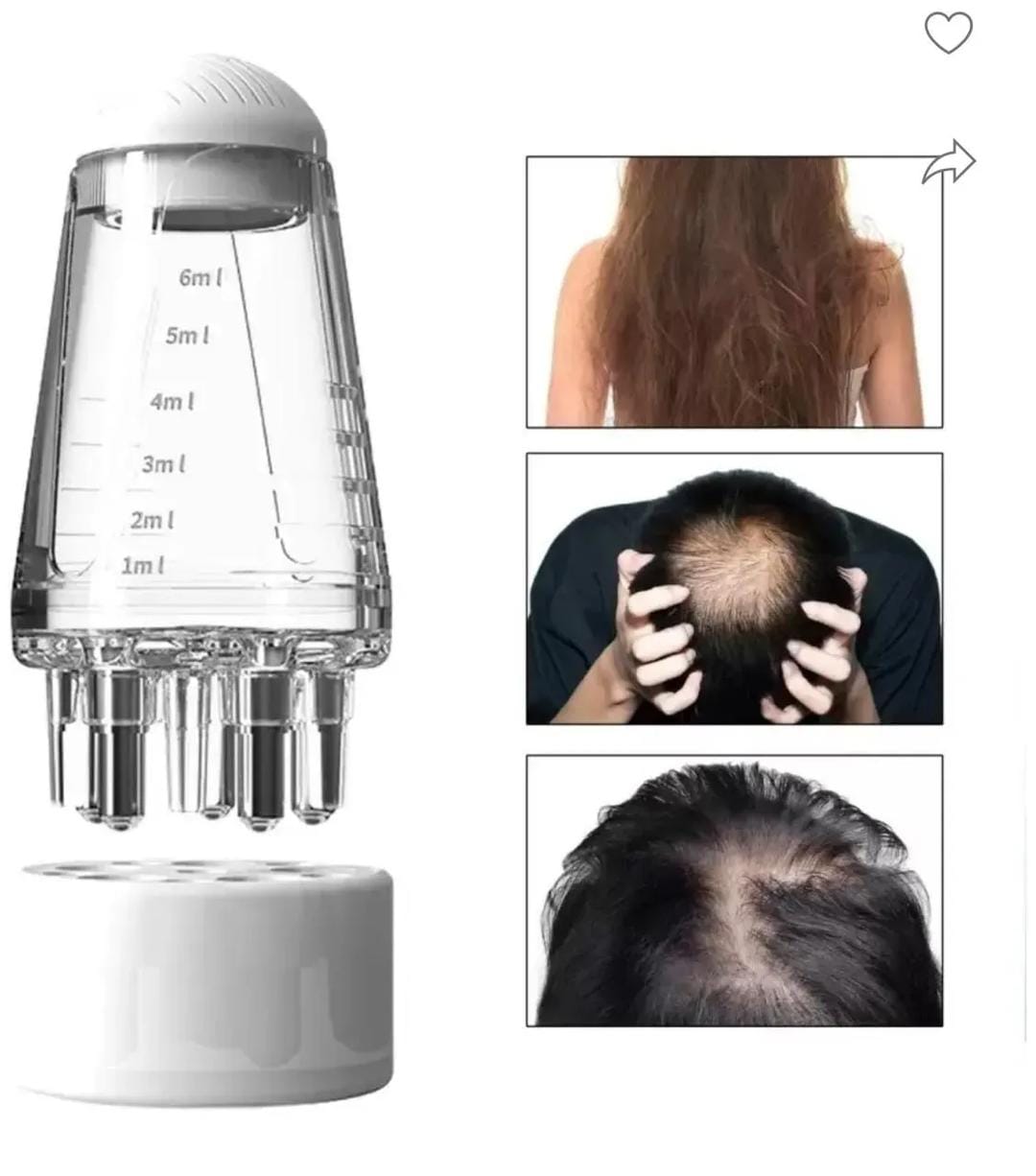 hair applicater for scalp maassaging